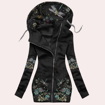 Layla - Women's Floral Zip-Up Hoodie