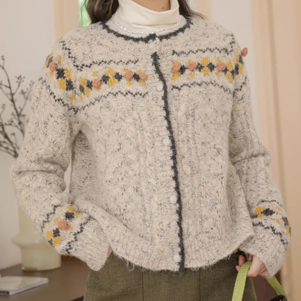 Abigail - Women's Nordic Knit Cardigan Cosy Pattern for Warmth and Style - photo 3