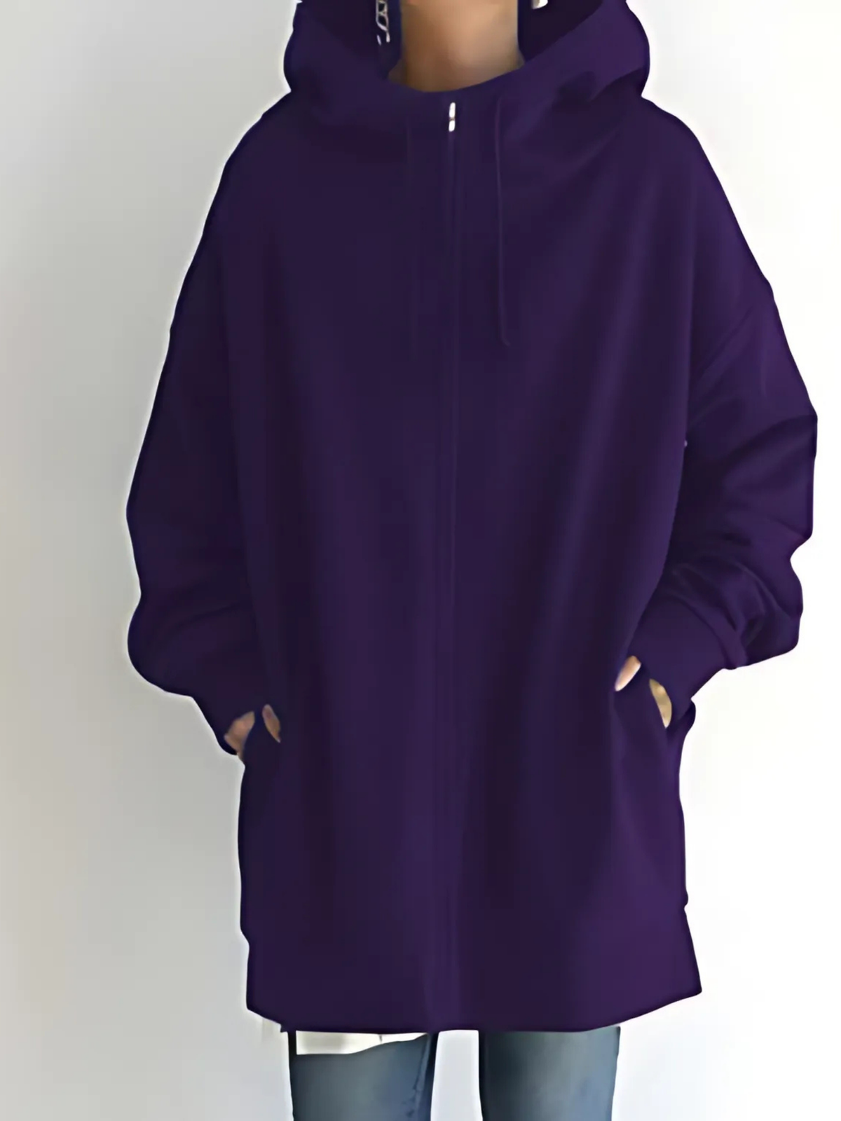 Hanne - Women's Hoodie with Side Pockets and Drawstring – Lilac