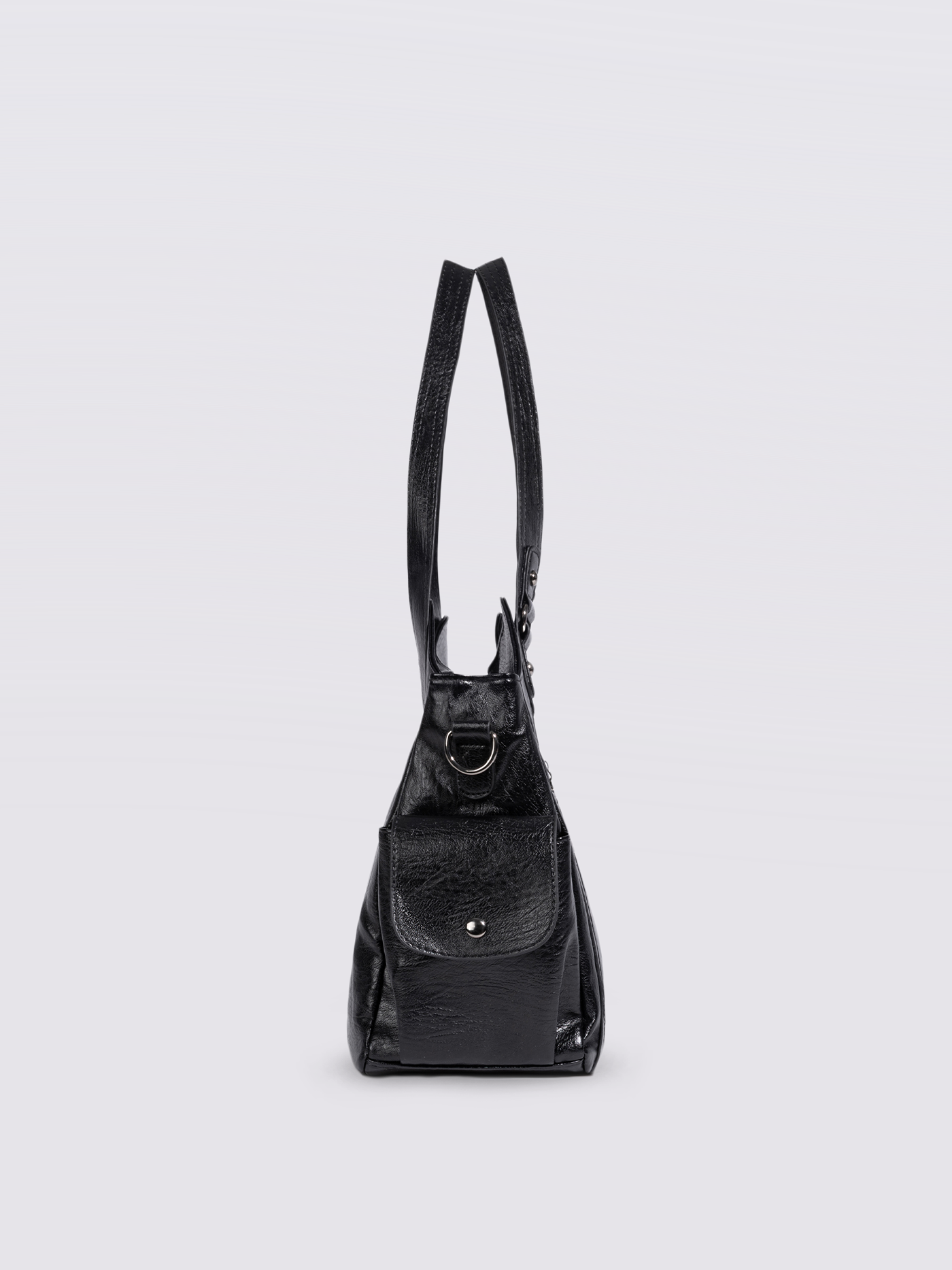 Eleganza quotidiana - Borsa tote in pelle nera