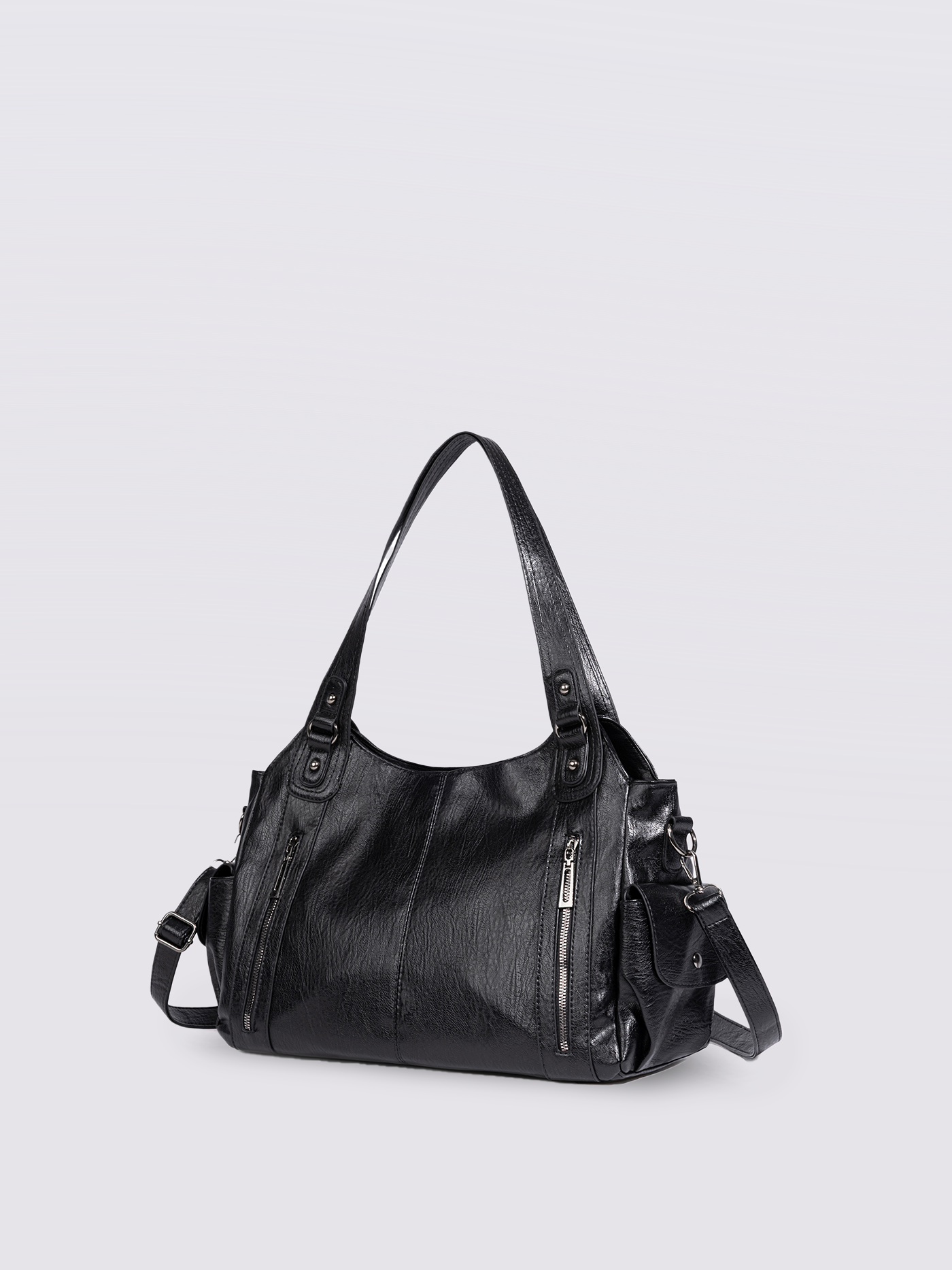 Eleganza quotidiana - Borsa tote in pelle nera