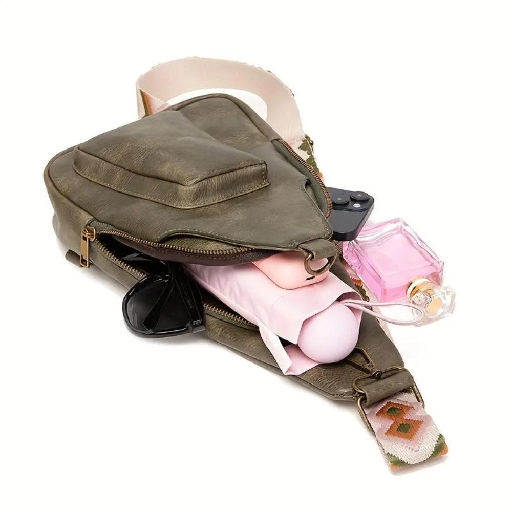 Mackenzie - Women's Vintage Crossbody Sling Bag with Geometric Strap