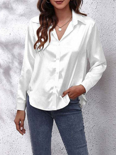 Cynthia - Women's Elegant Tie Front Blouse for Work and Evening