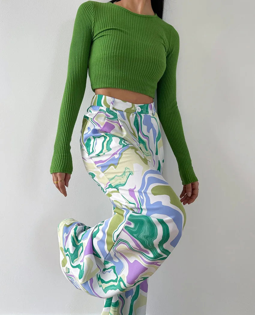 Juliet - Women's Bold Swirl Print Two-Piece Set