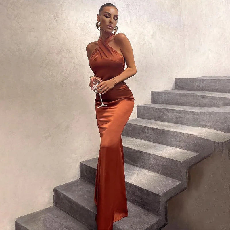 Naomi - Women's Satin Dress - photo 1