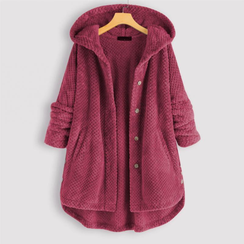 Jada - Women's Hooded Button-Up Coat