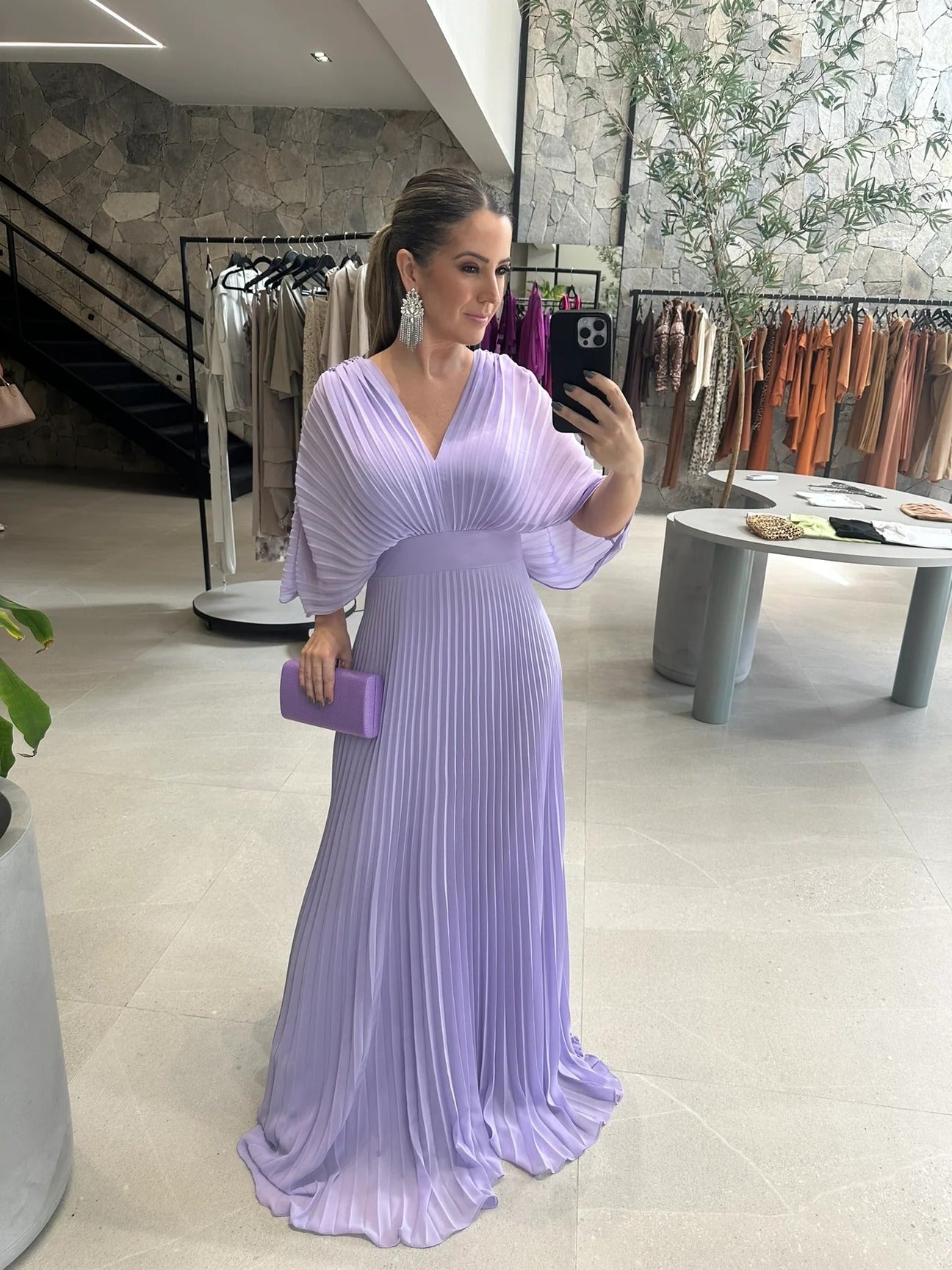 Maddy - Women's Pleated Maxi Dress