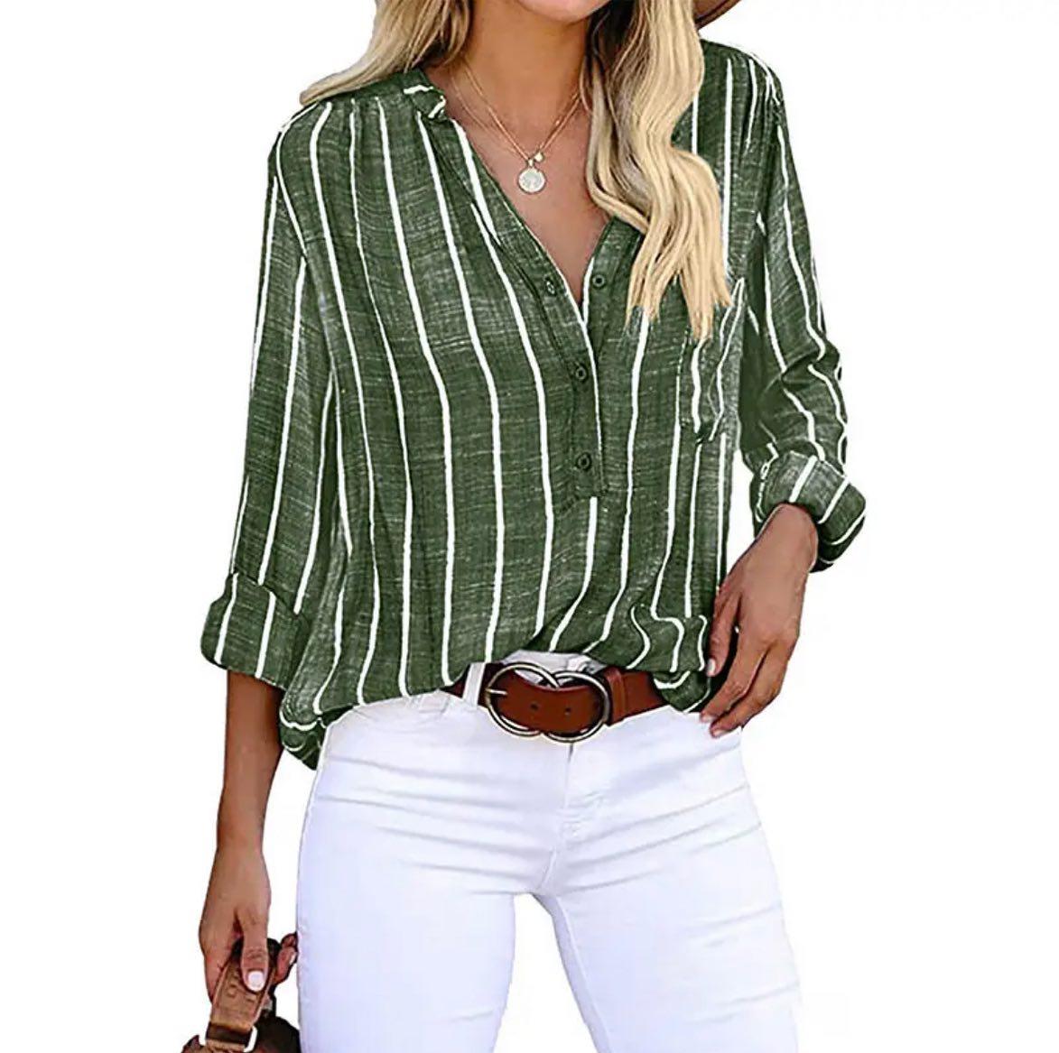 Karissa - Women's Striped Casual Blouse