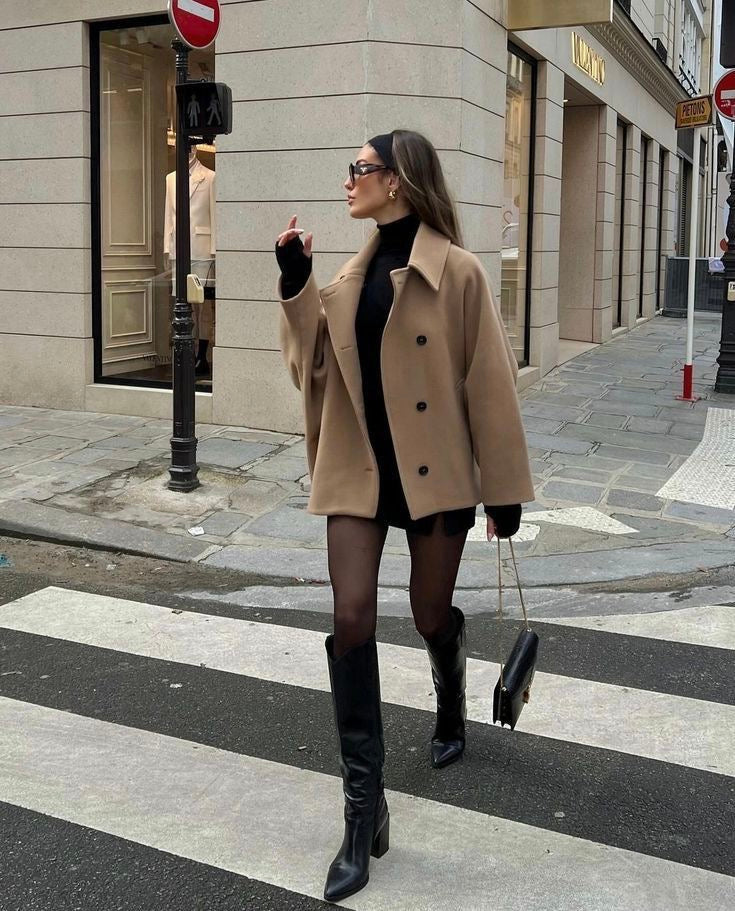 Elyse - Women's Knit Coat for Effortless Fall Style
