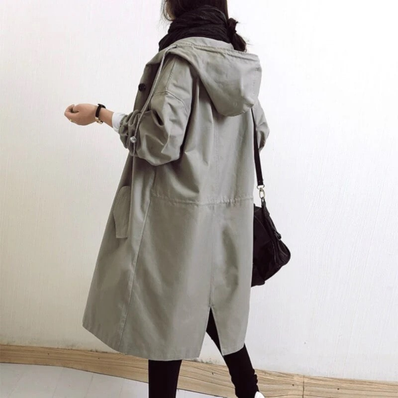 Zephyra - Women's Trench Coat Solid Color Coat for Every Season