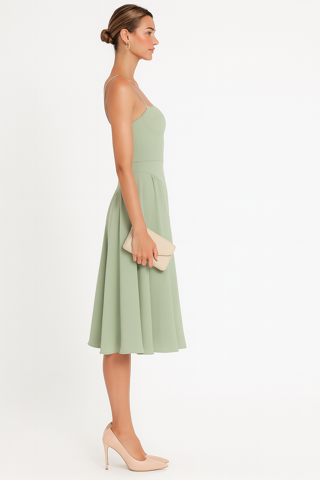 Isabel - Women's Corset Midi Dress