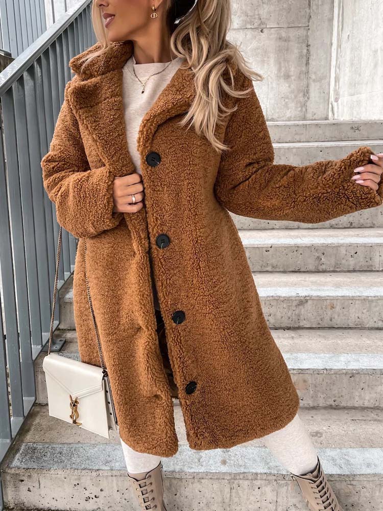 Cecelia - Women's Teddy Coat Warm Long Teddy Coat (Plus Size Available)