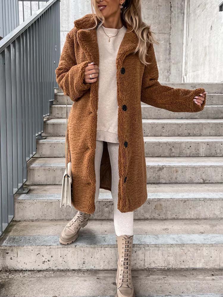 Cecelia - Women's Teddy Coat Warm Long Teddy Coat (Plus Size Available)