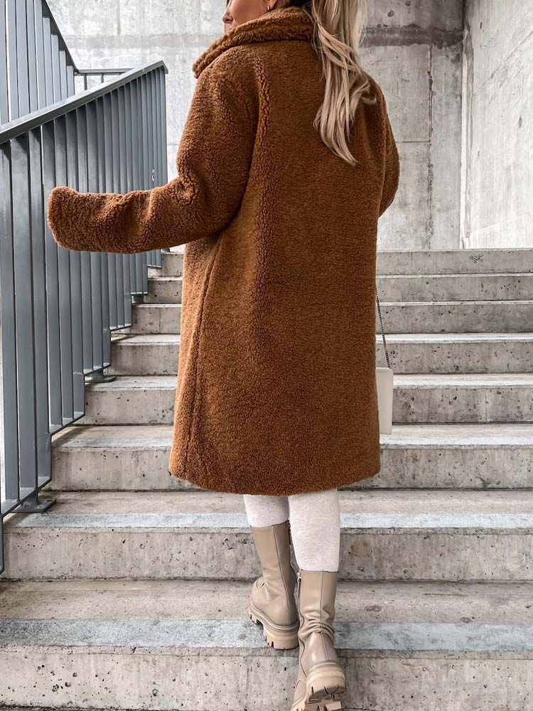 Cecelia - Women's Teddy Coat Warm Long Teddy Coat (Plus Size Available)