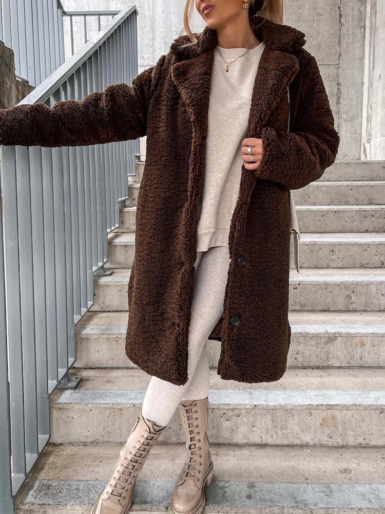 Cecelia - Women's Teddy Coat Warm Long Teddy Coat (Plus Size Available)