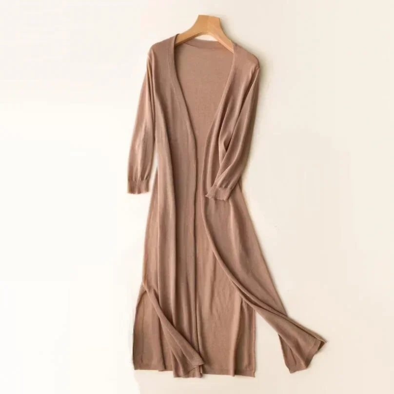 Rosaline - Women's Lightweight Long Cardigan