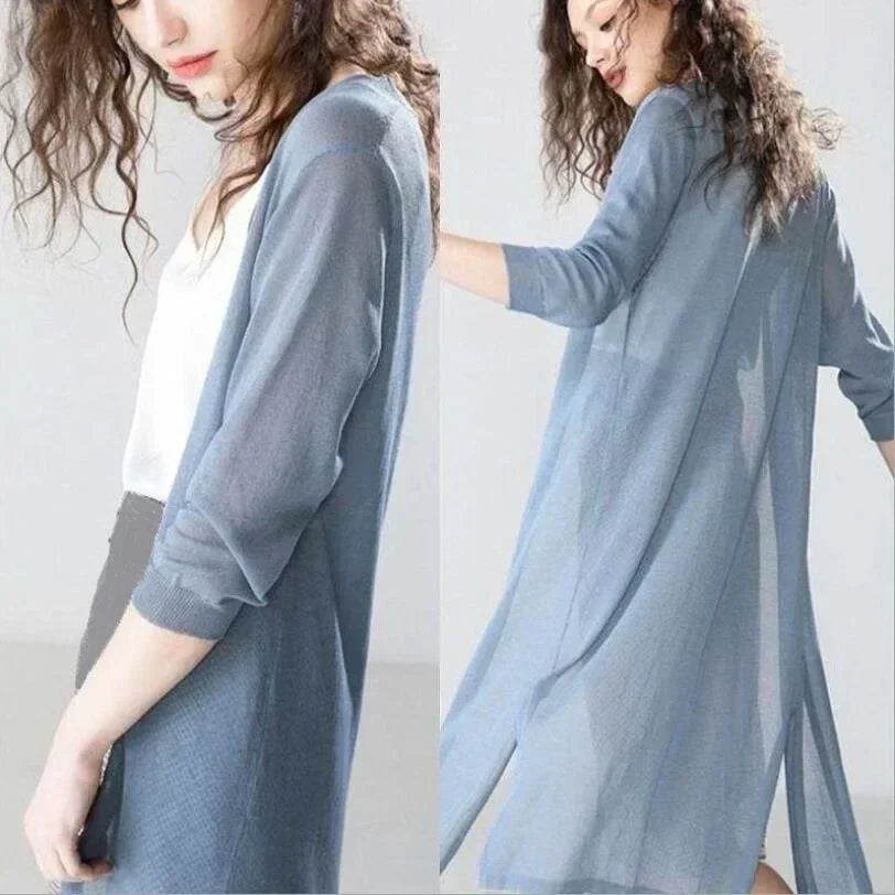 Rosaline - Women's Lightweight Long Cardigan