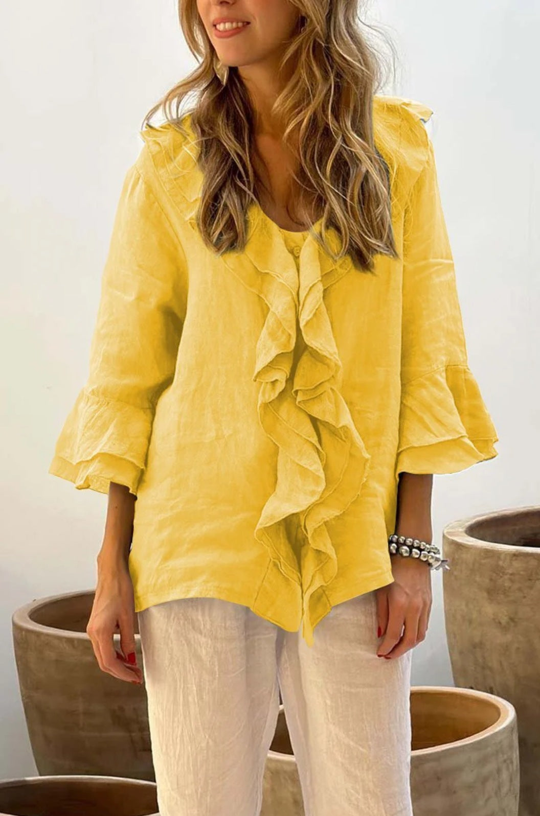 Mallee - Women's Ruffled Blouse
