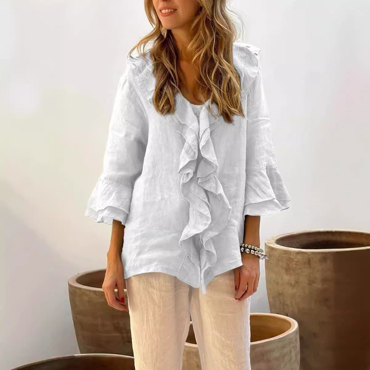 Mallee - Women's Ruffled Blouse