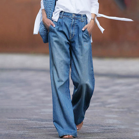 Grace - Women's High-Waisted Denim Jeans