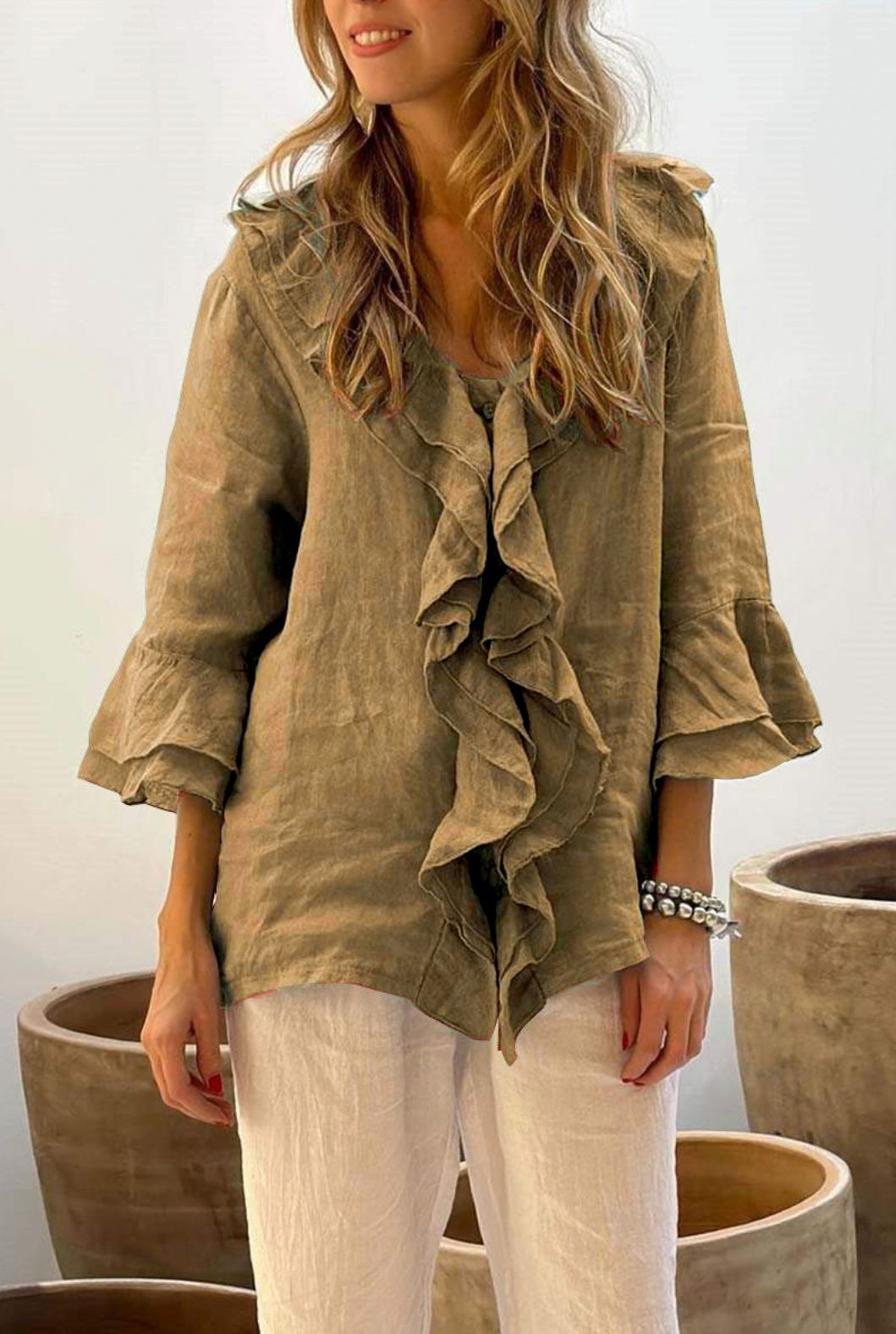 Mallee - Women's Ruffled Blouse