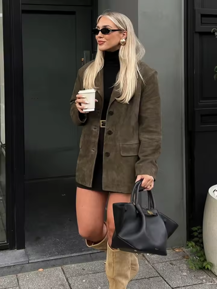 Sofia - Women's Brown Jacket