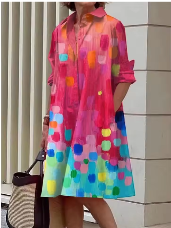 Clio - Women's Relaxed Shirt Dress for Casual and Versatile Styling
