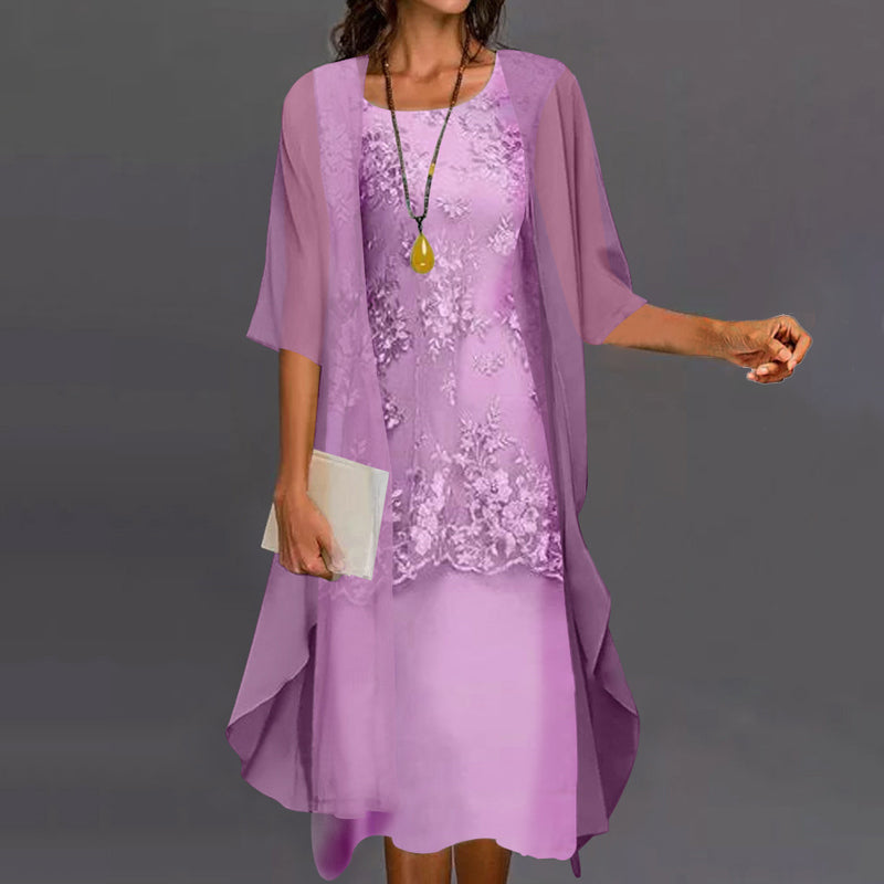 Jolie - Women's Chiffon Two-Piece Dress