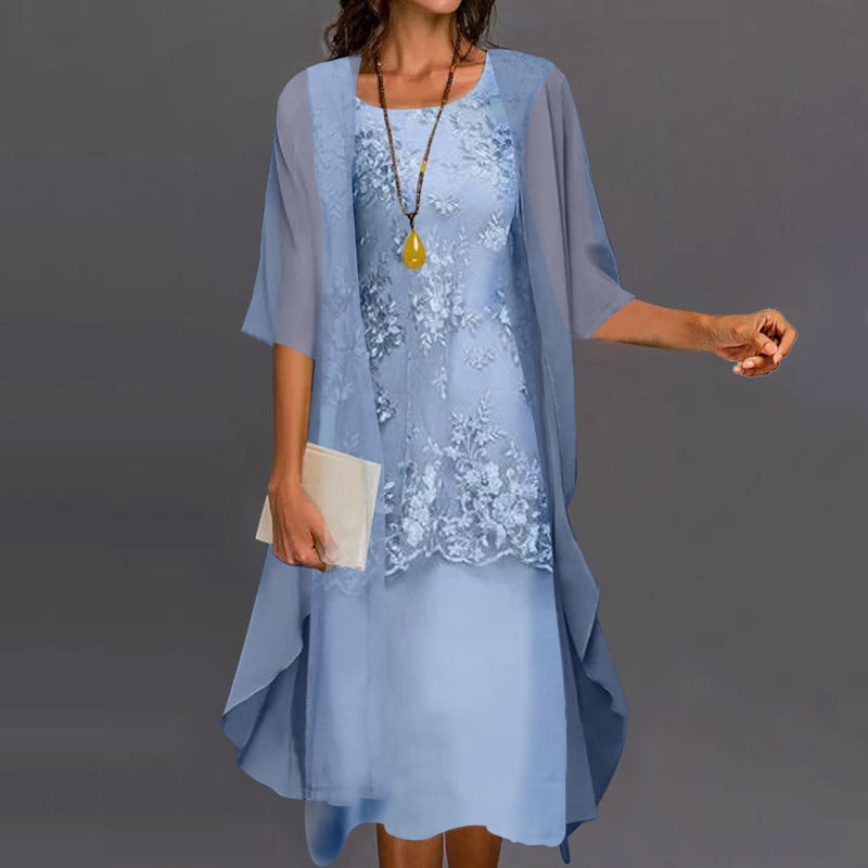 Jolie - Women's Chiffon Two-Piece Dress