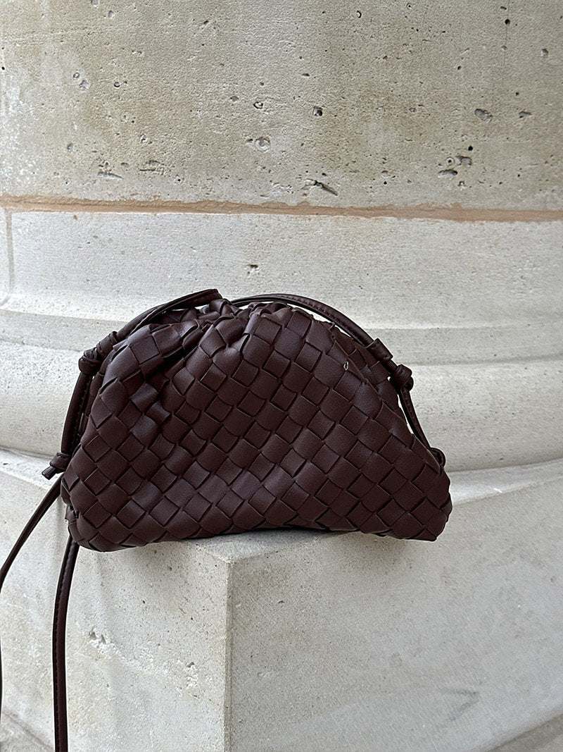 Rhea - Women's Mini Woven Vegan Leather Bag - photo 10