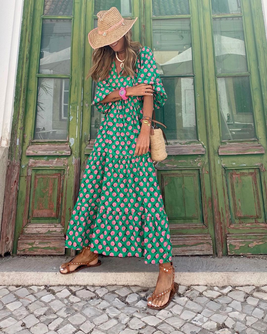 Sophia - Women's Loose Fit Bohemian Maxi Dress