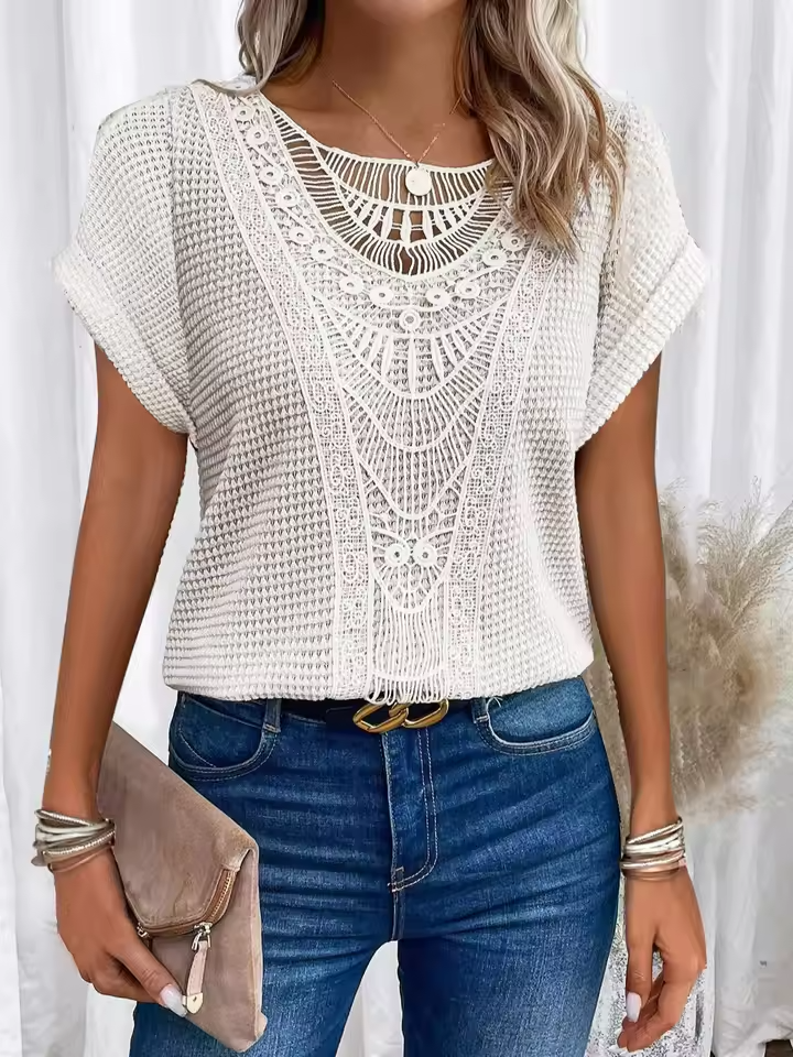 Lexi - Women's Intricate Lace-Detail Top