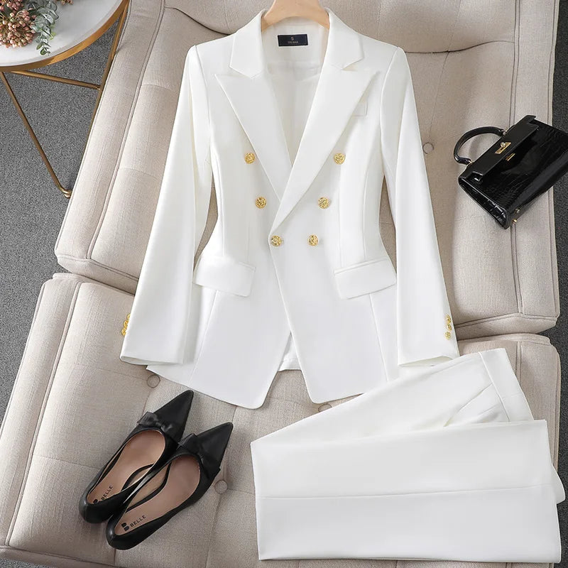 Marigold - Women's Office Blazer and Pant Set