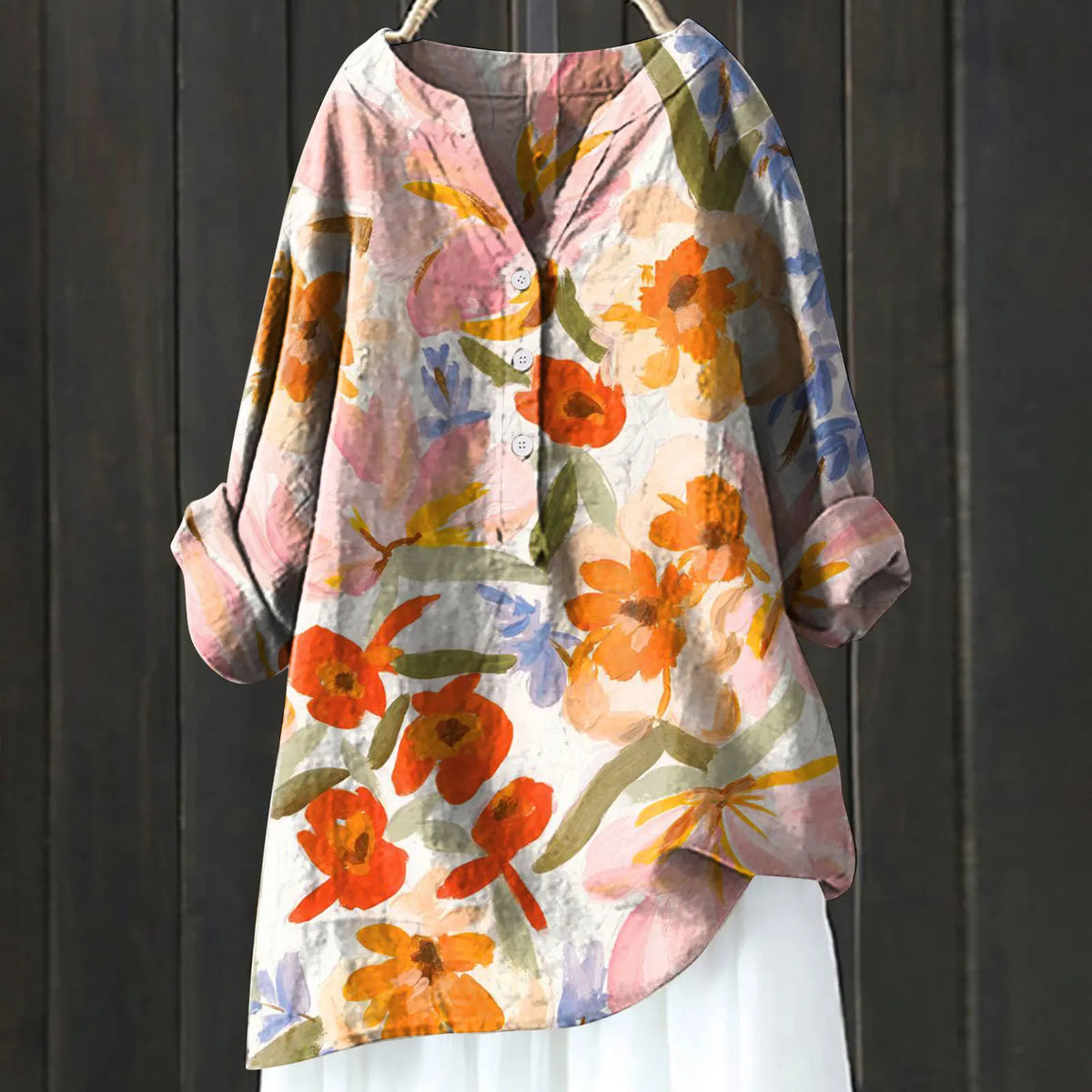 Women's Poppy – Chic Blouse with Floral Accents - photo 10
