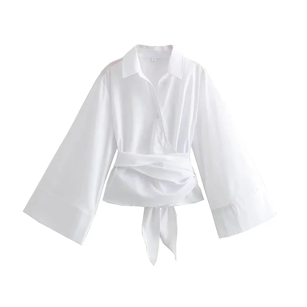 Casey - Women's Long-Sleeved Kimono Blouse