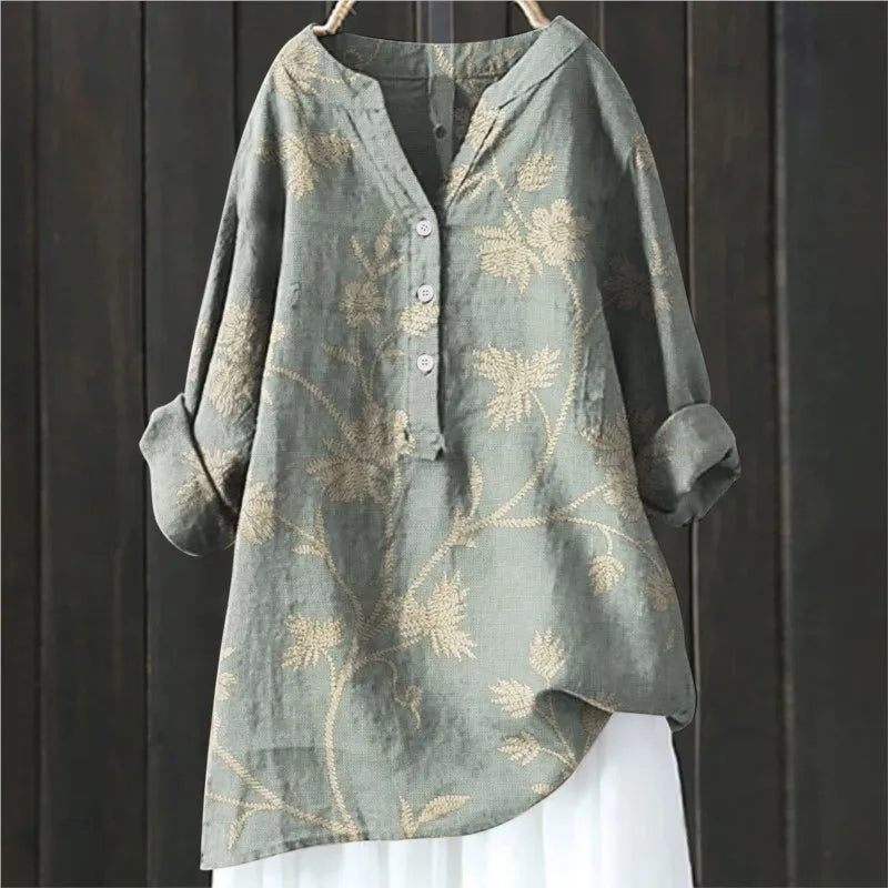 Women's Poppy – Chic Blouse with Floral Accents