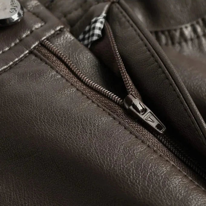 Layne - Women's Wide-Cut Leather Trousers