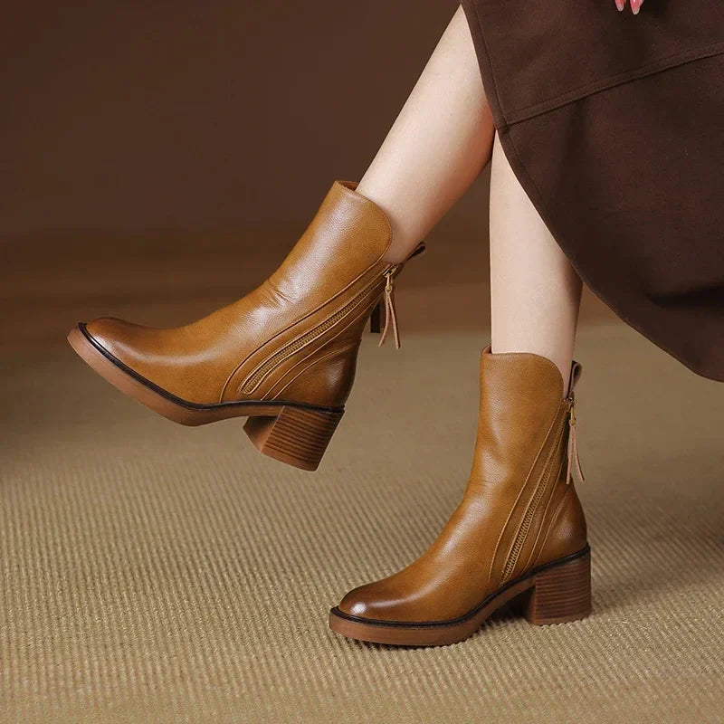 Abbie - Women's Leather Ankle Boots - photo 5