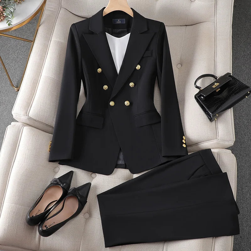 Marigold - Women's Office Blazer and Pant Set