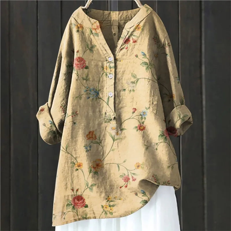 Women's Poppy – Chic Blouse with Floral Accents - photo 4
