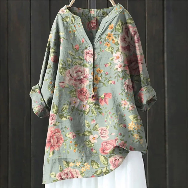 Women's Poppy – Chic Blouse with Floral Accents - photo 5