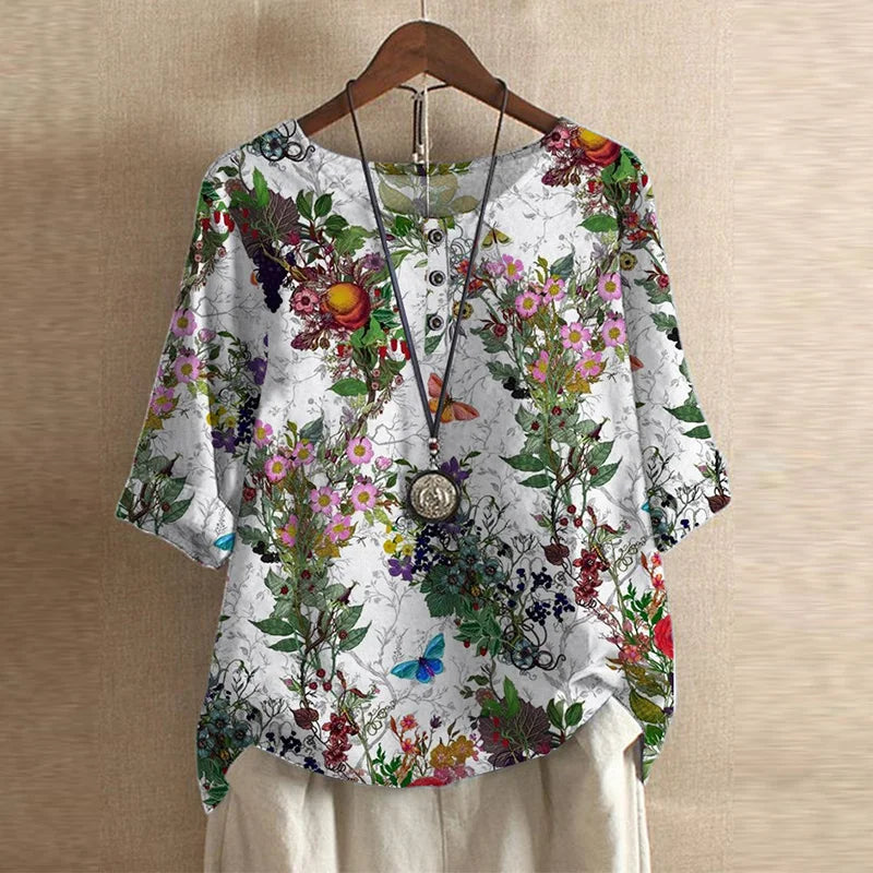 Women's Blouse | Vintage Floral Print