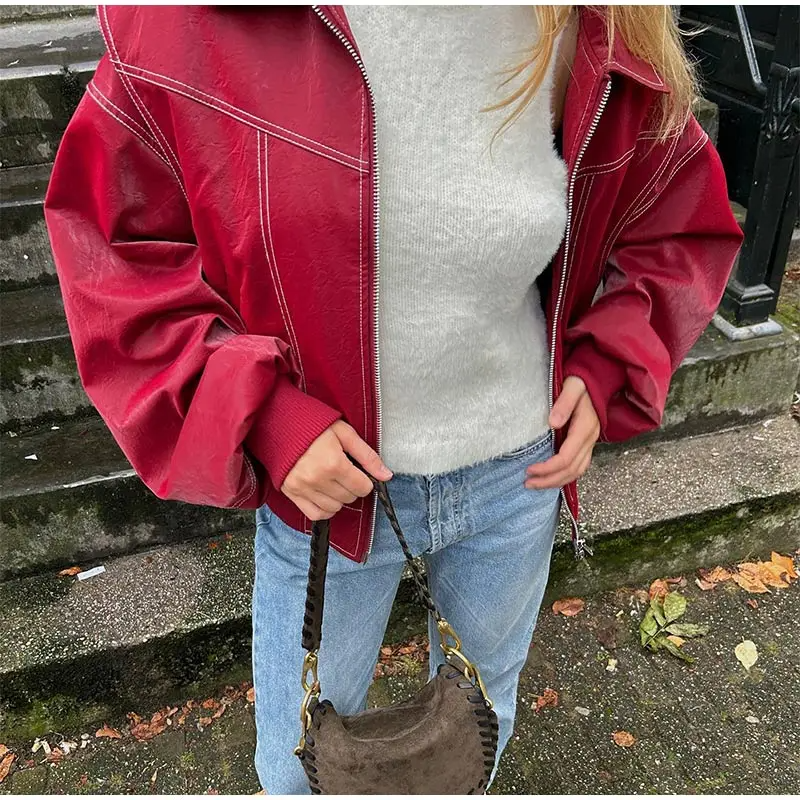 Amari - Women's Oversized Leather Jacket
