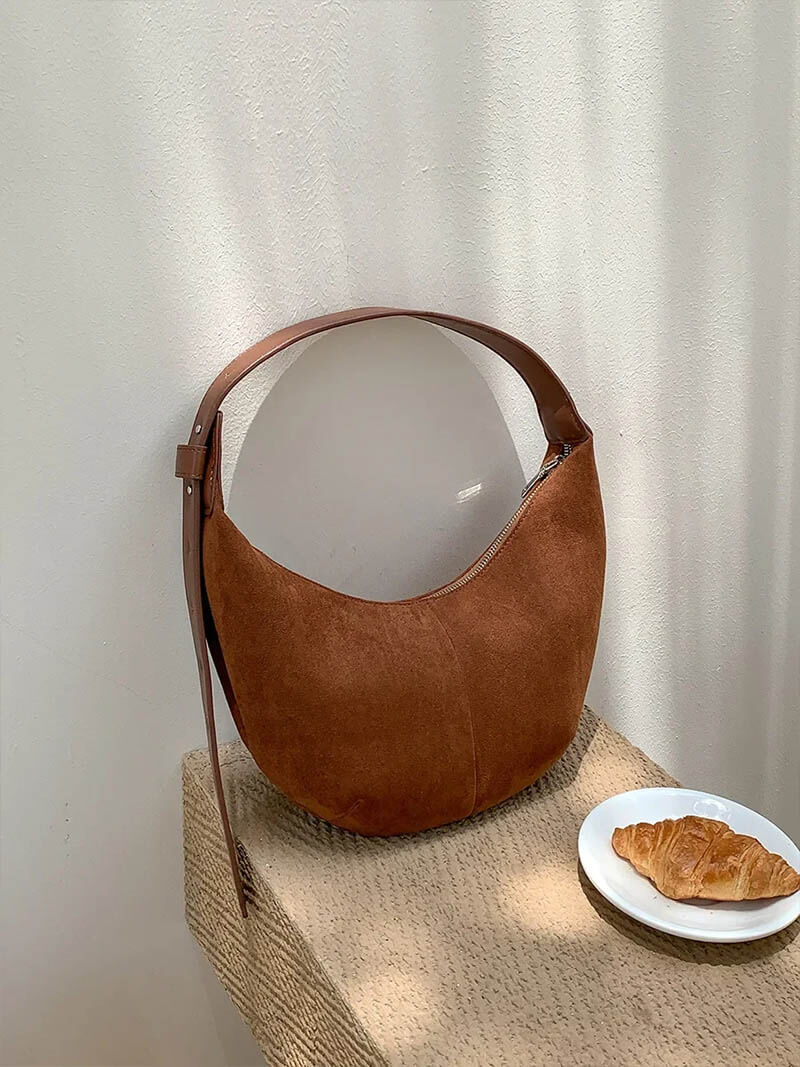 Maisie - Women's Halfmoon Faux Suede Bag - photo 3