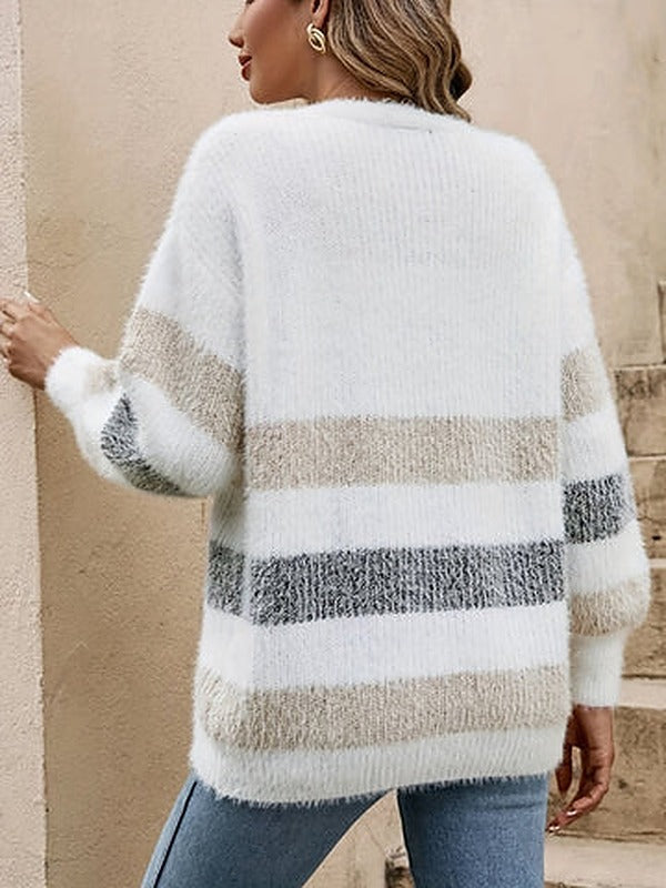 Odessa - Women's Cardigan in Knit with Colour Blocking - photo 1