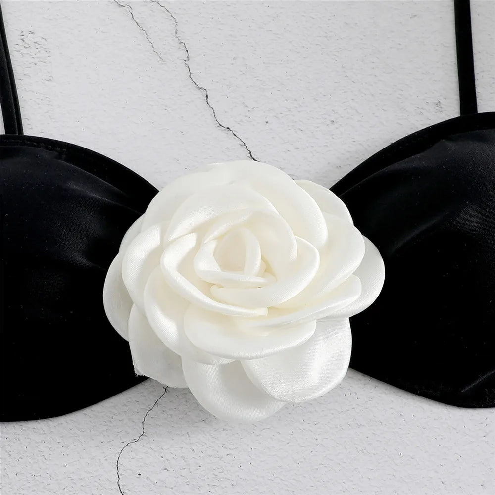Venus - Women's Floral Accent Bikini Set