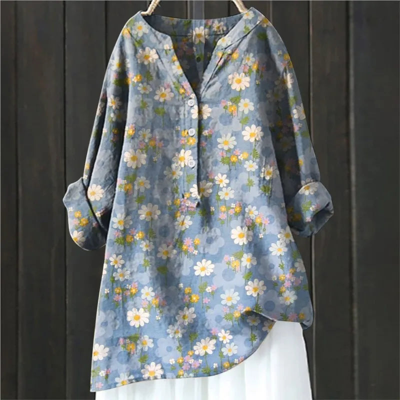 Women's Poppy – Chic Blouse with Floral Accents - photo 6