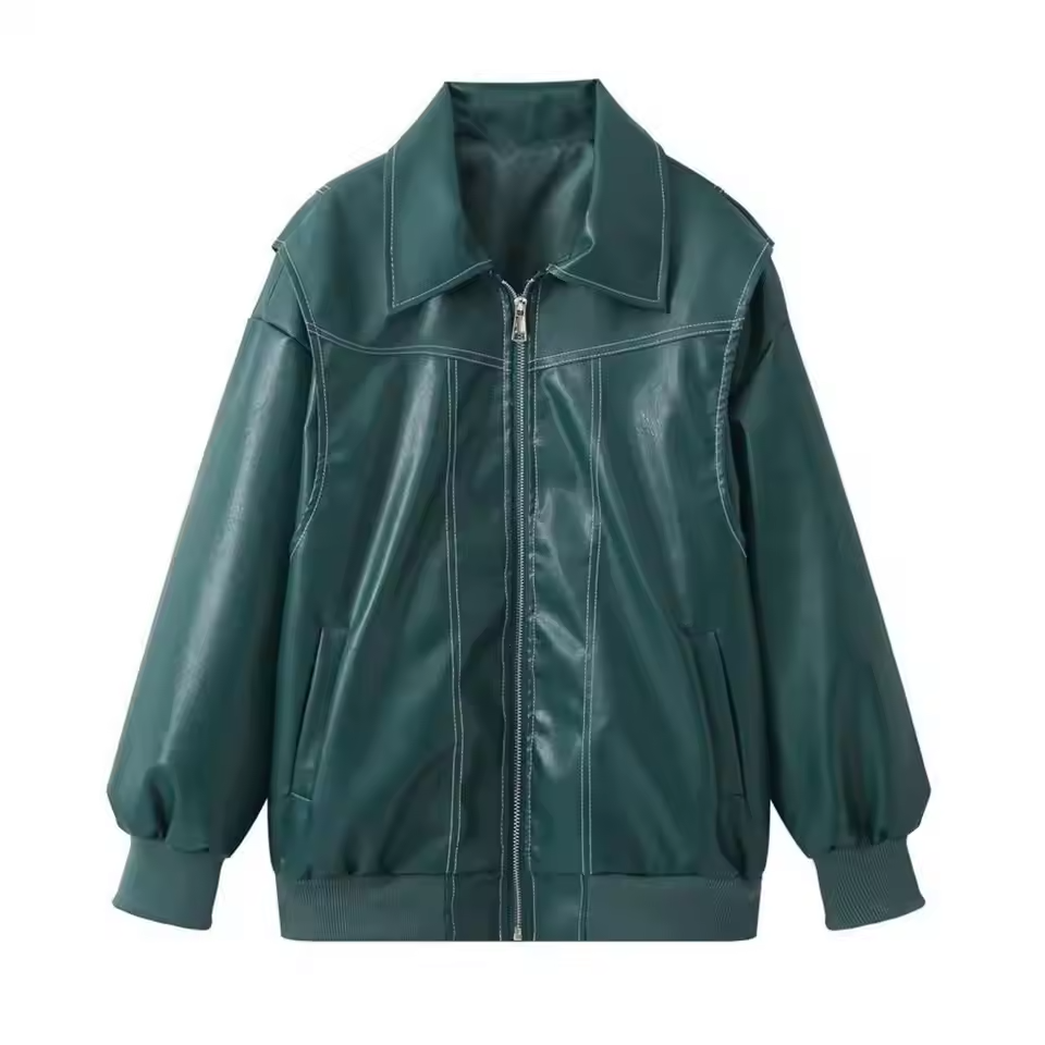 Amari - Women's Oversized Leather Jacket