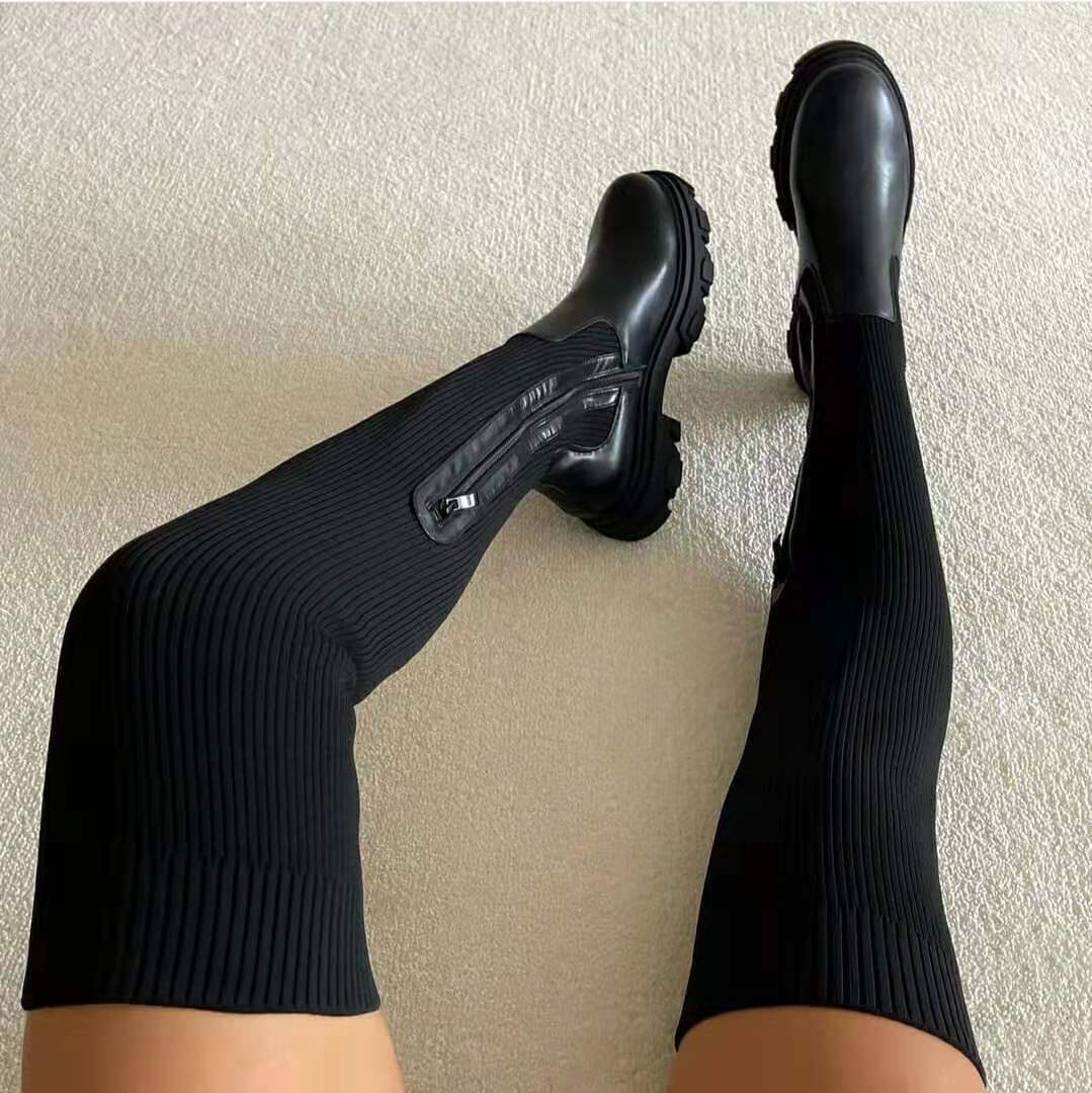 Willow - Women's Over-the-Knee Sock Boots