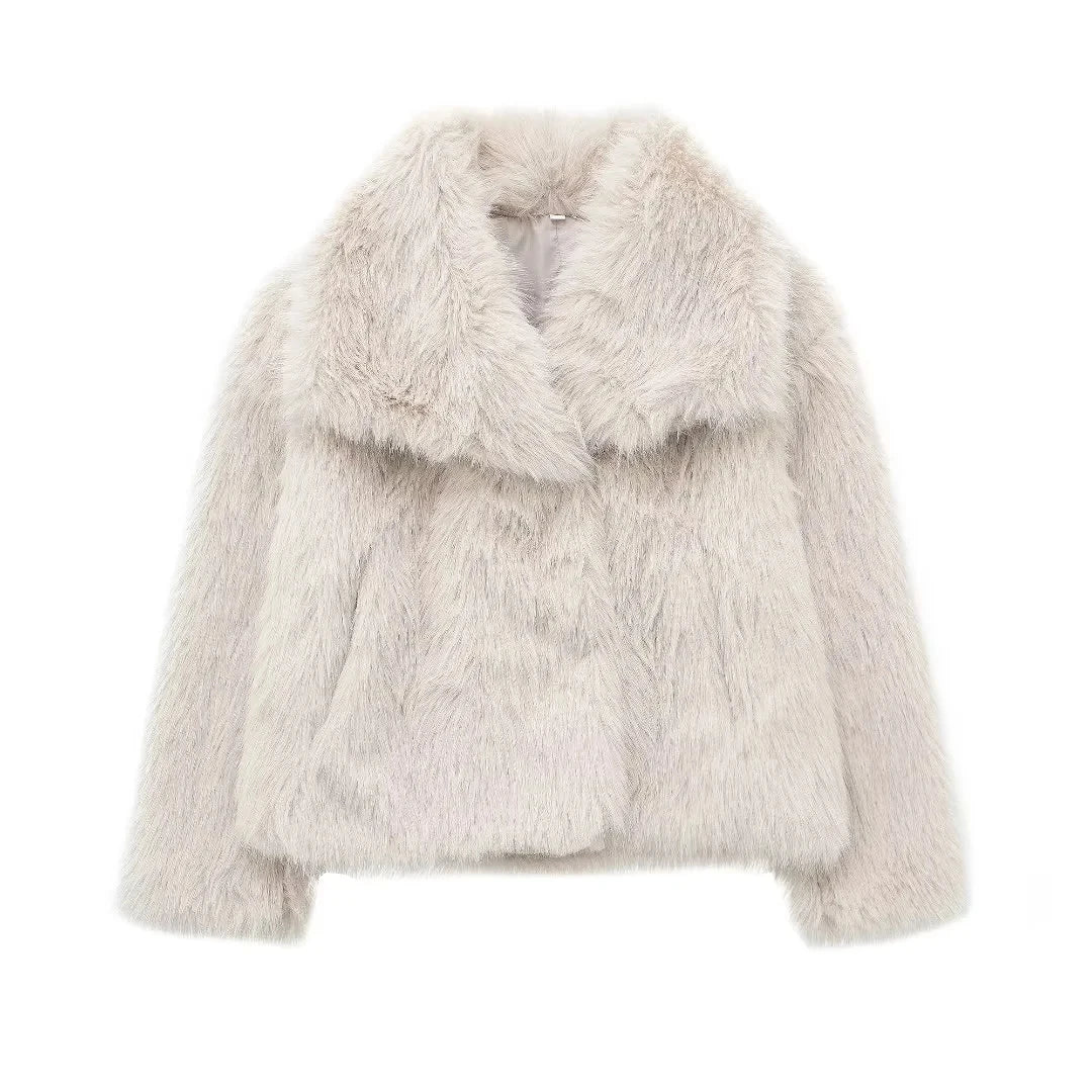 Quinn - Cappotto in morbida pelliccia sintetica da donna